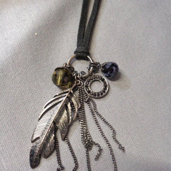 Pair of Native American Inspired Necklaces Leather chain Long Chain Necklace - Picture 4 of 6